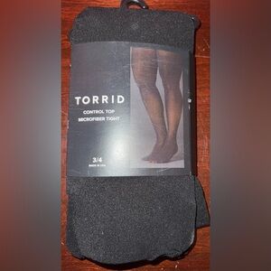 Torrid Control Top Microfiber Tights - Plus Size 3/4